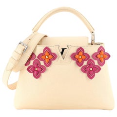 Louis Vuitton Capucines Bag Limited Edition Leather with Applique PM