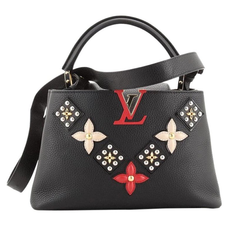 Louis Vuitton, Bags, Louis Vuitton Capucines Bag Woven Leather Pm Red