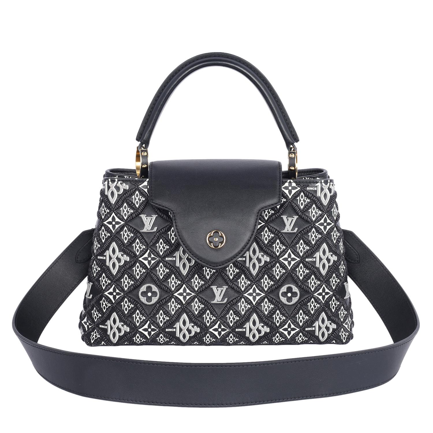 Louis Vuitton Capucines Bag Limited Edition Since 1854 Monogram Calfskin Black For Sale 7
