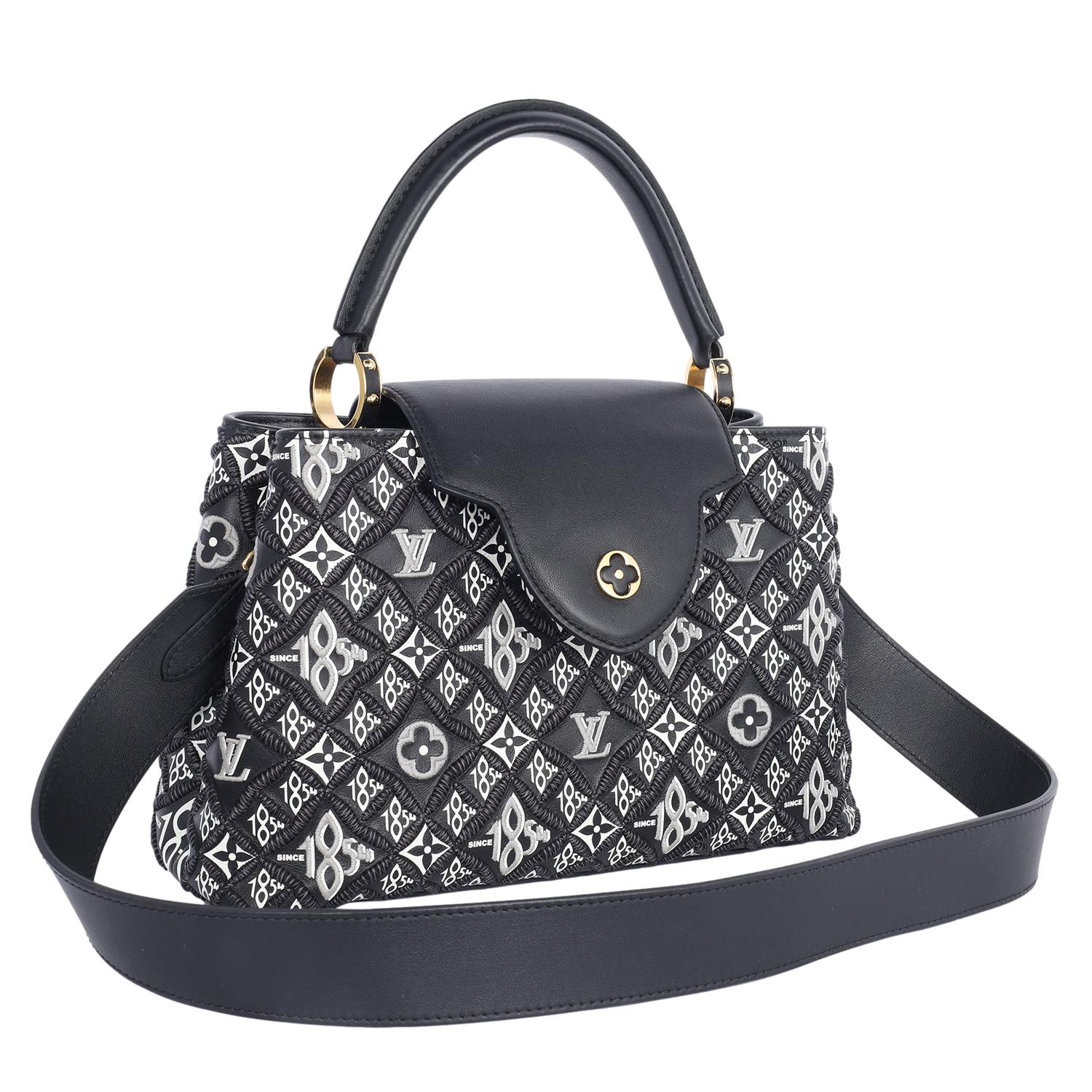 Louis Vuitton Capucines Bag Limited Edition Since 1854 Monogram Calfskin Black For Sale 8