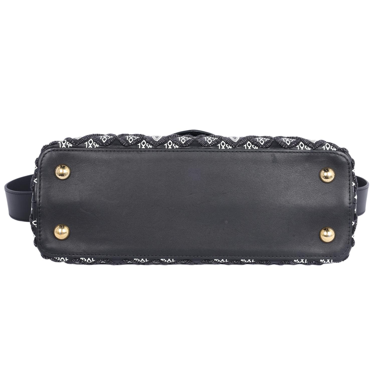Louis Vuitton Capucines Bag Limited Edition Since 1854 Monogram Calfskin Black For Sale 9