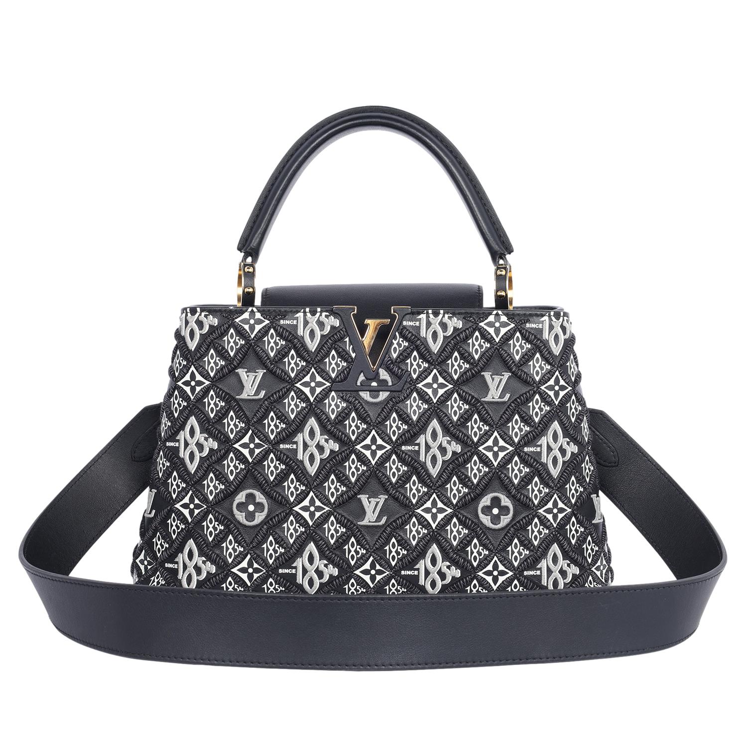 Women's Louis Vuitton Capucines Bag Limited Edition Since 1854 Monogram Calfskin Black For Sale