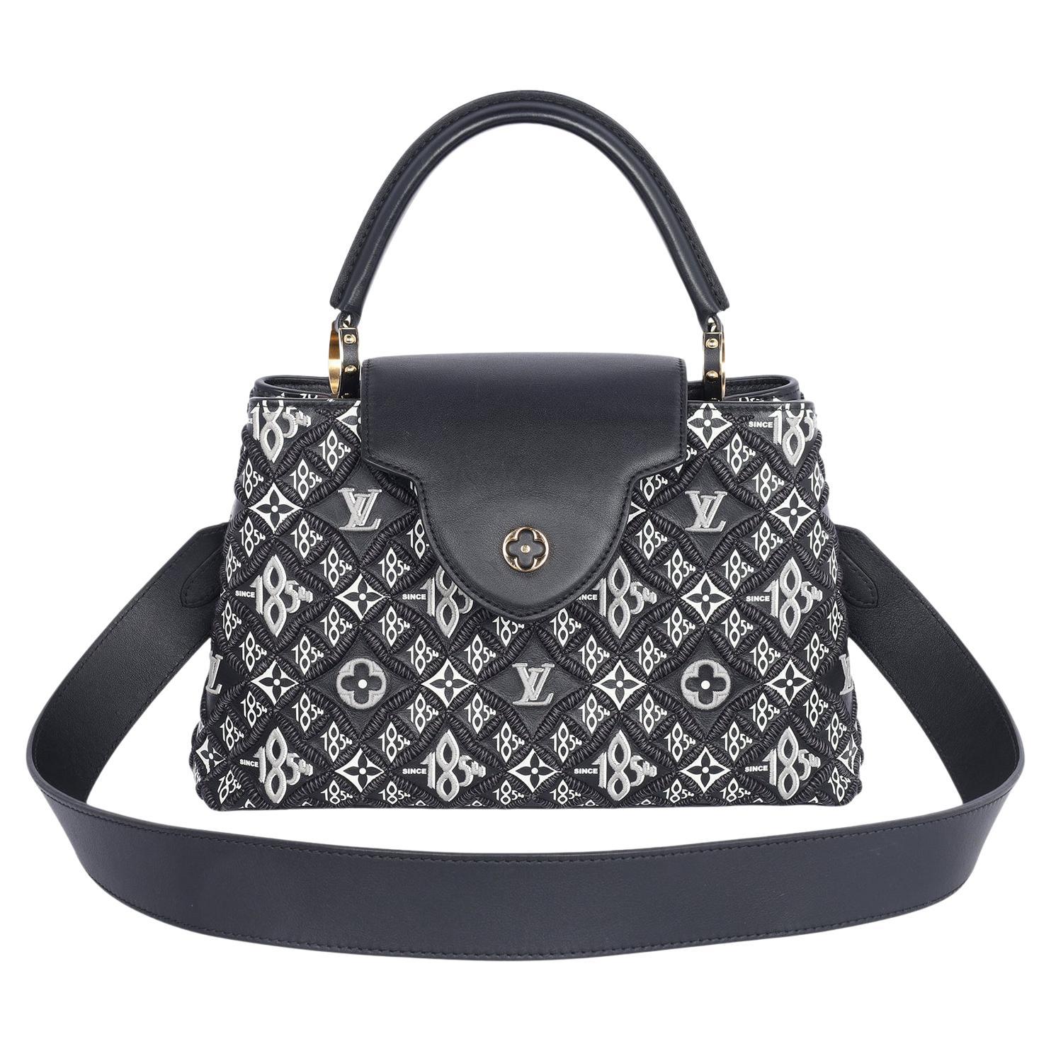Louis Vuitton Capucines Bag Limited Edition Since 1854 Monogram Calfskin Black For Sale