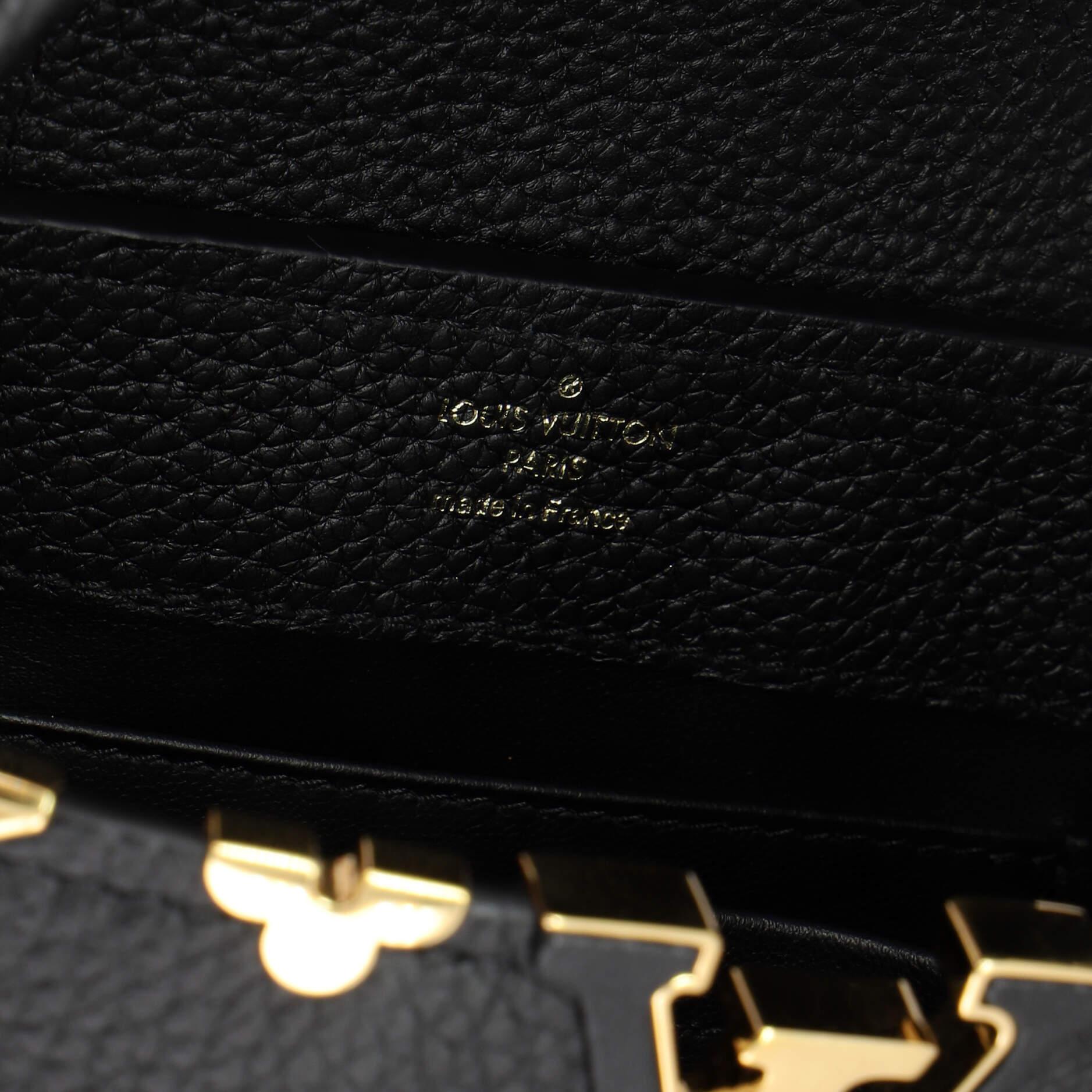 Louis Vuitton Capucines Bag Metal Floral Edge Taurillon Leather Mini 2