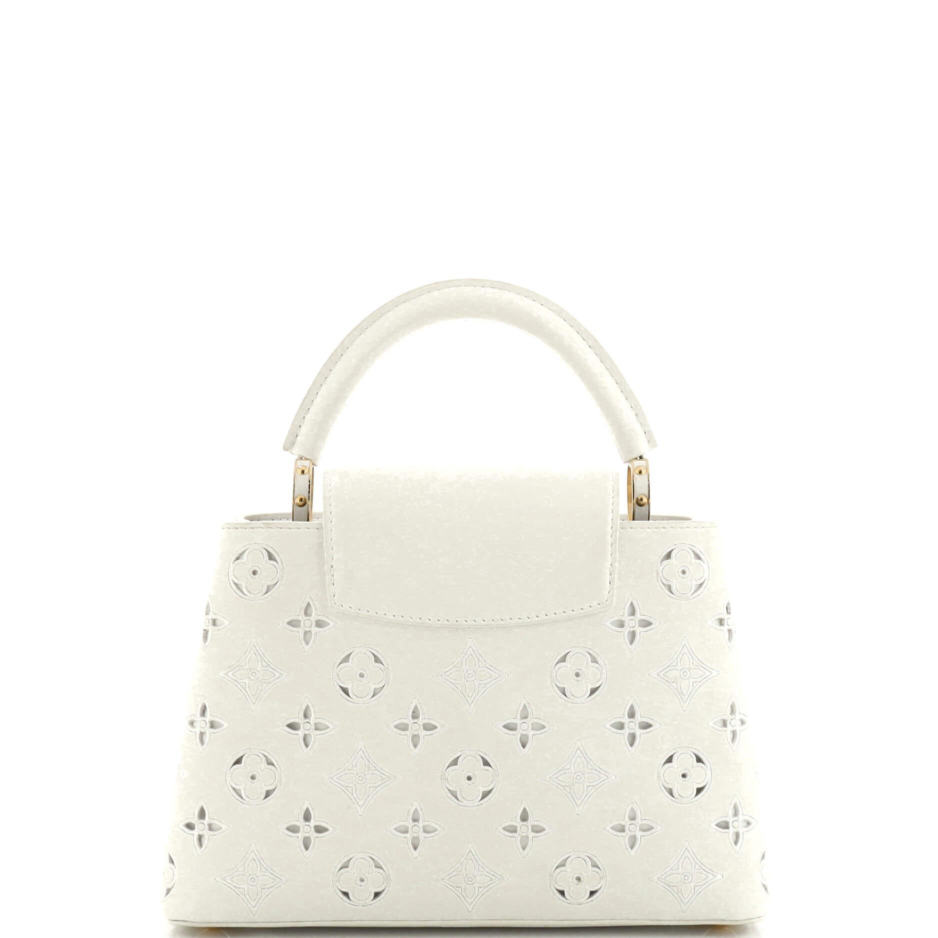 Women's or Men's Louis Vuitton Capucines Bag Monogram Cutout Broderie Leather BB