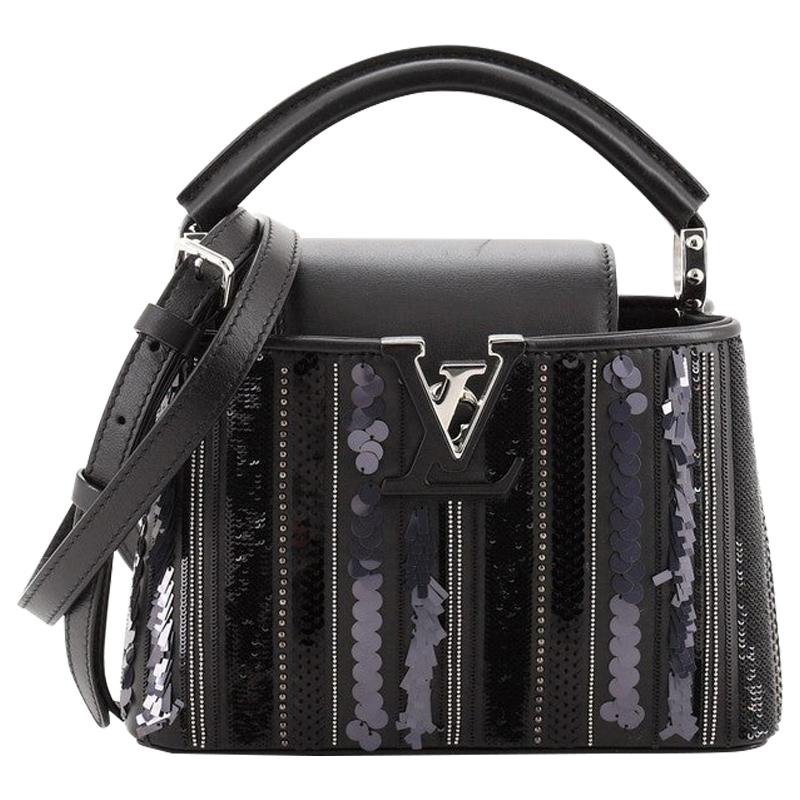 Louis Vuitton Capucines Bag Sequin and Beaded Leather Mini