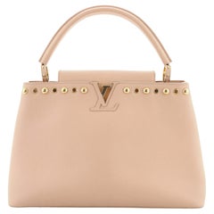 Louis Vuitton Capucines Bag Studded Leather MM