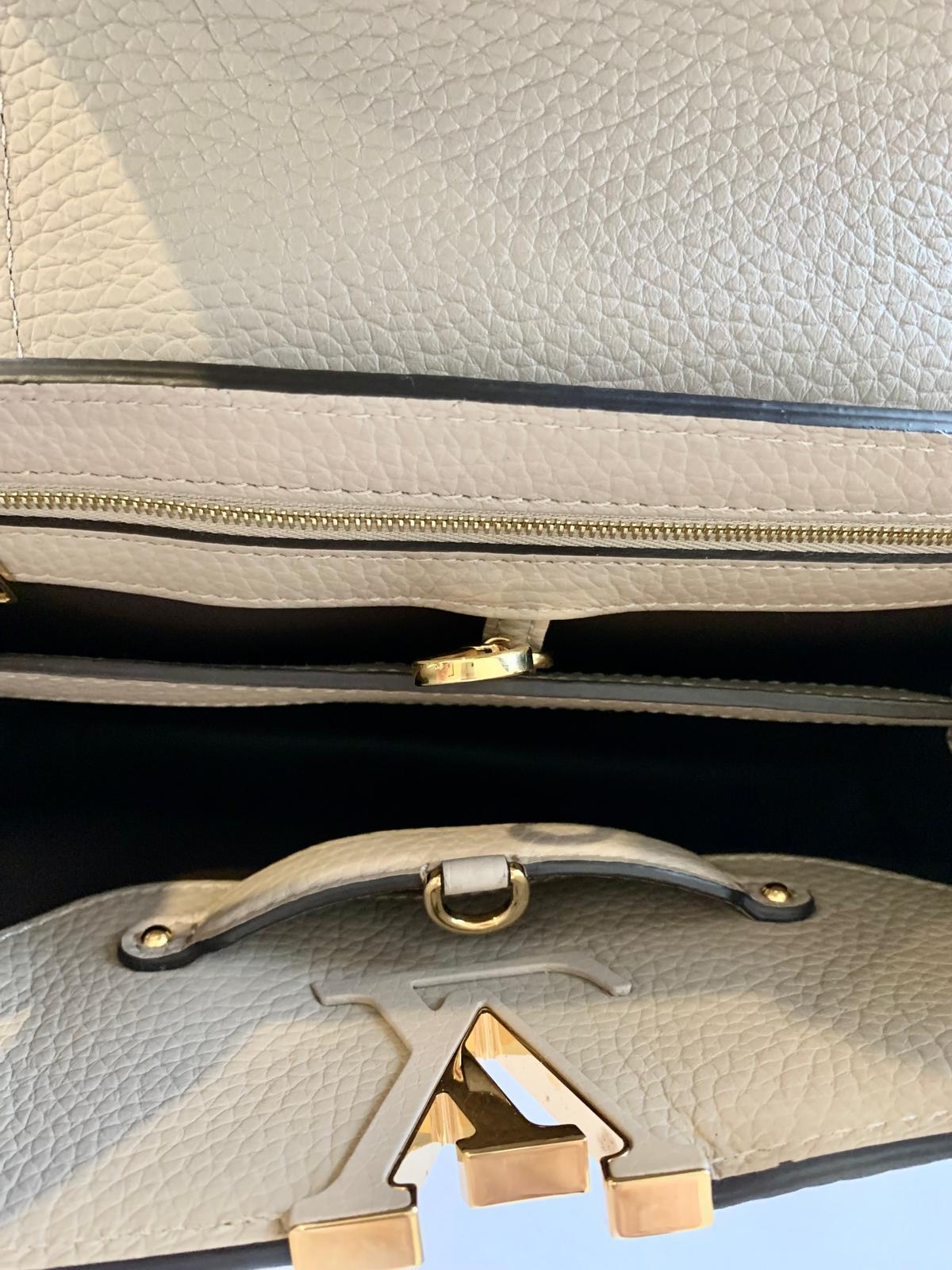 Louis Vuitton Capucines BB handbag in galet/pebble For Sale 5