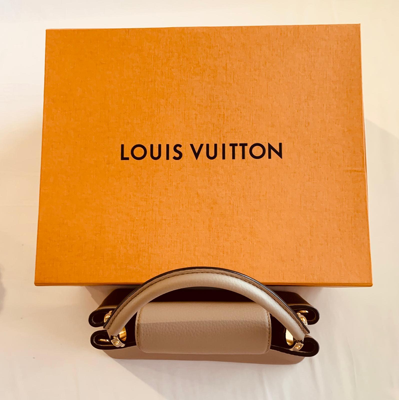 Louis Vuitton Capucines BB handbag in galet/pebble For Sale 9