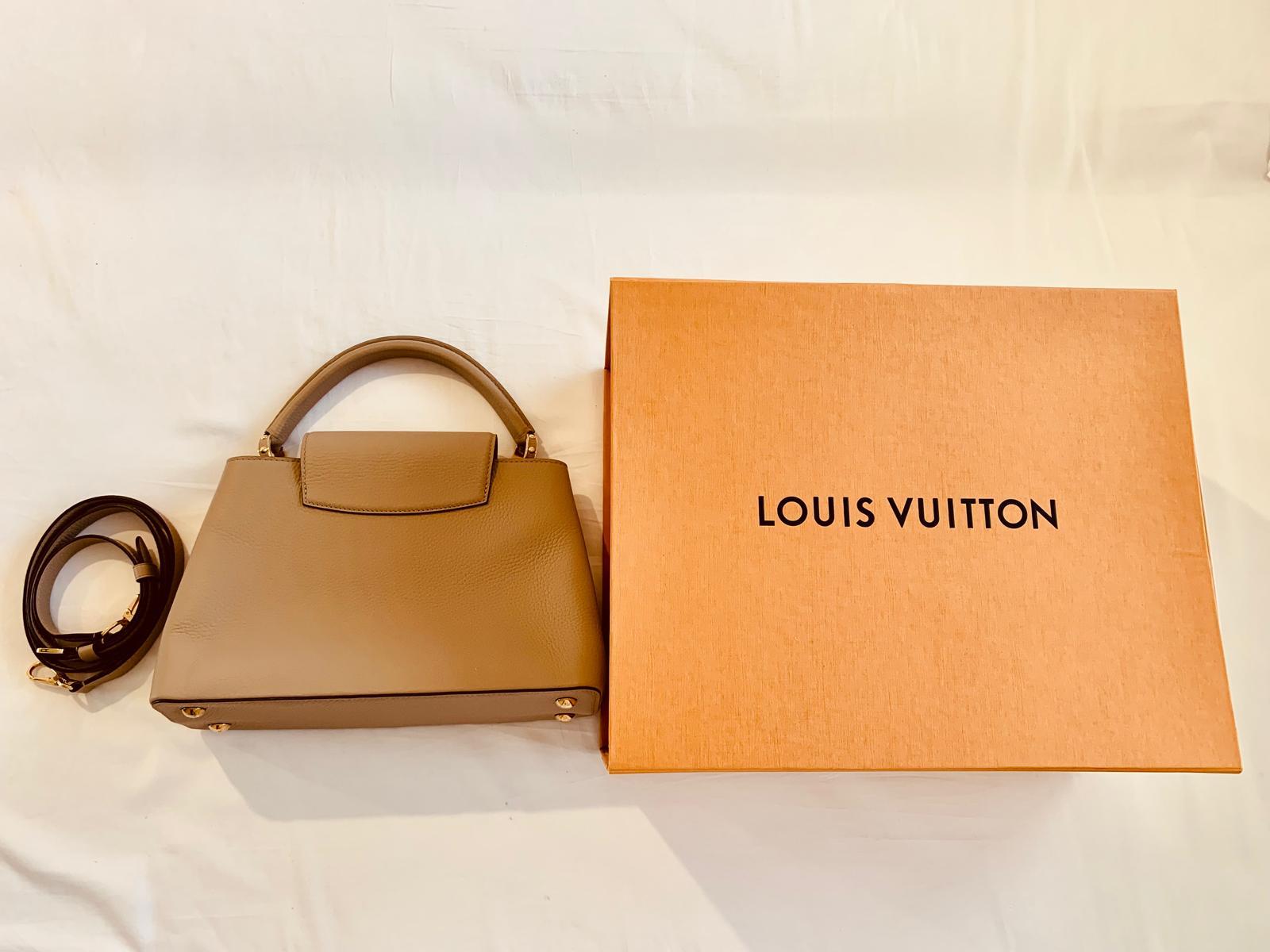 Louis Vuitton Capucines BB handbag in galet/pebble For Sale 12