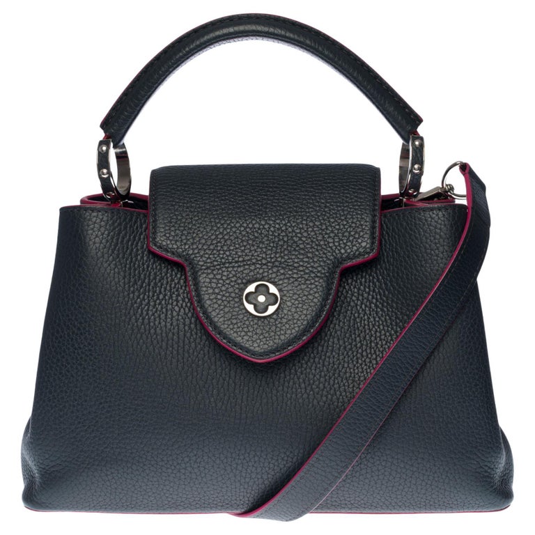 Louis Vuitton Capucines BB Metallic Grey Top Handle Handbag