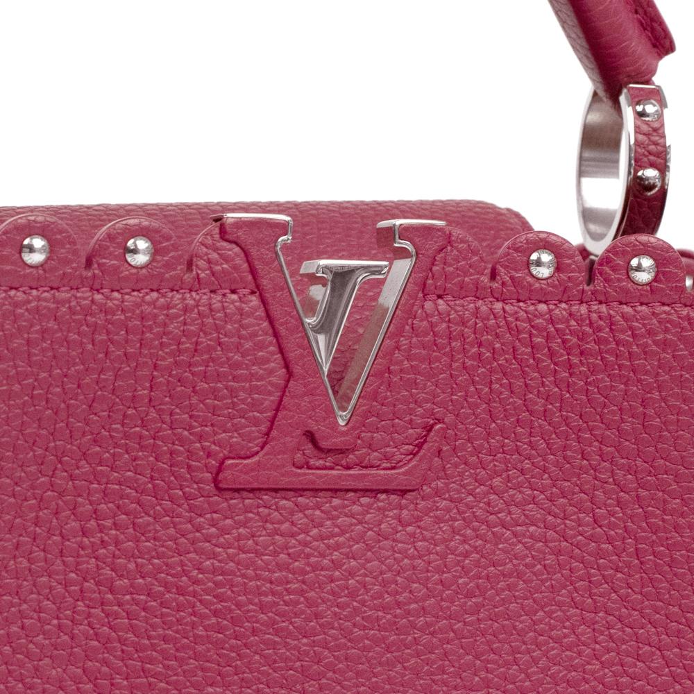 LOUIS VUITTON, Capucines BB in pink leather For Sale 4