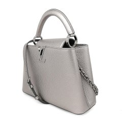 Louis Vuitton Capucines BB Metallic Grey Top Handle Handbag M21102
