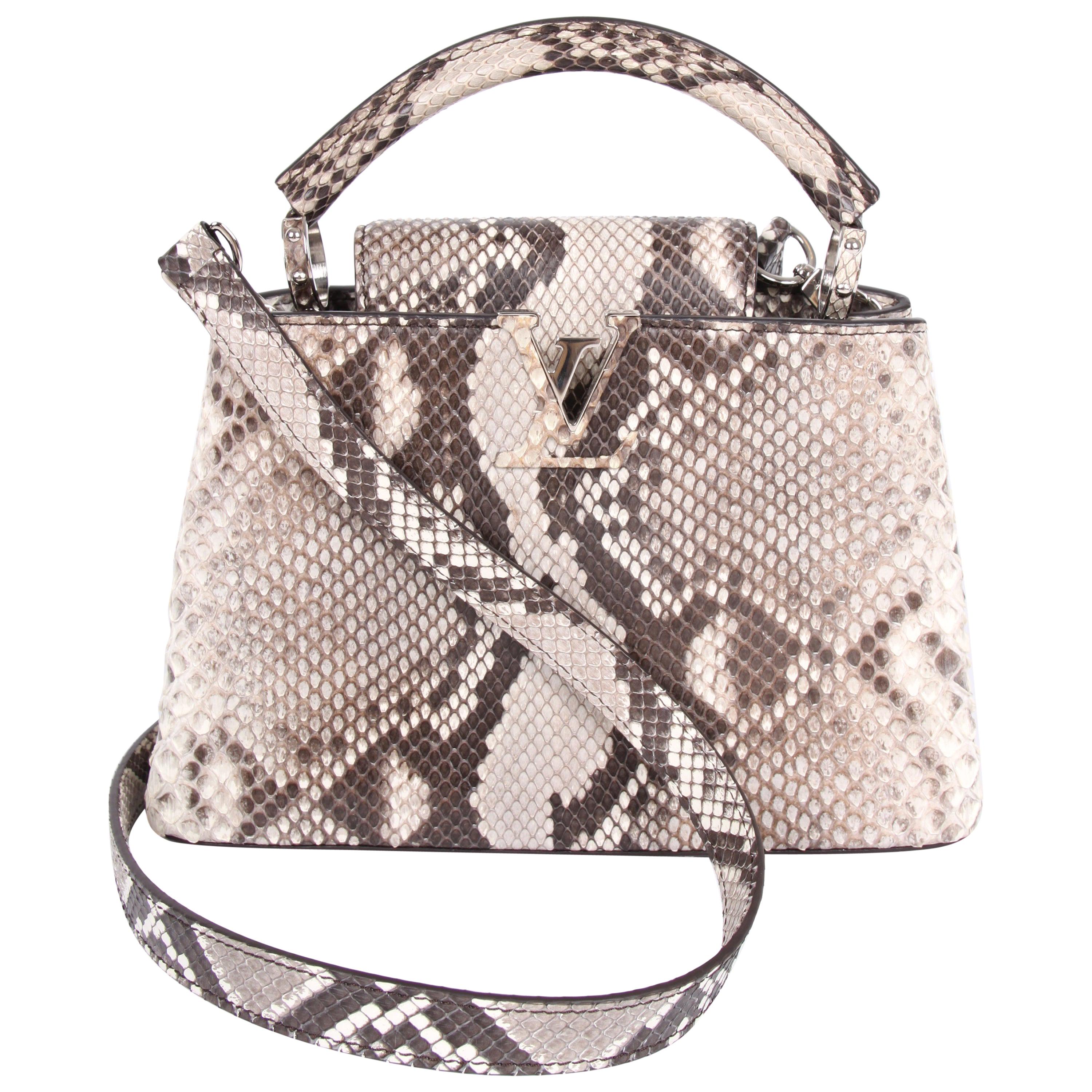 Louis Vuitton Purple Leather and Python Capucines BB Bag Louis Vuitton