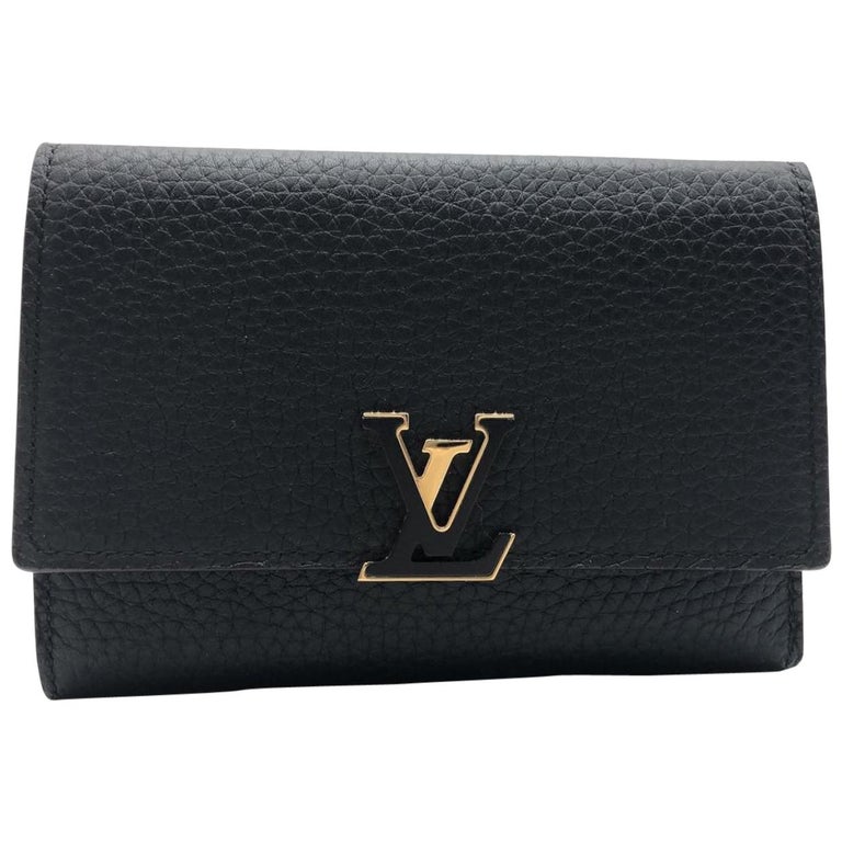 Louis Vuitton Capucines Black Taurillon Leather Wallet at 1stdibs