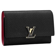 Louis Vuitton Capucines Compact Wallet Colors Black Pink Taurillon Leather