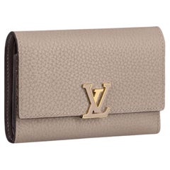 Louis Vuitton Capucines Compact Wallet Colors Pebble Materials Taurillon leather