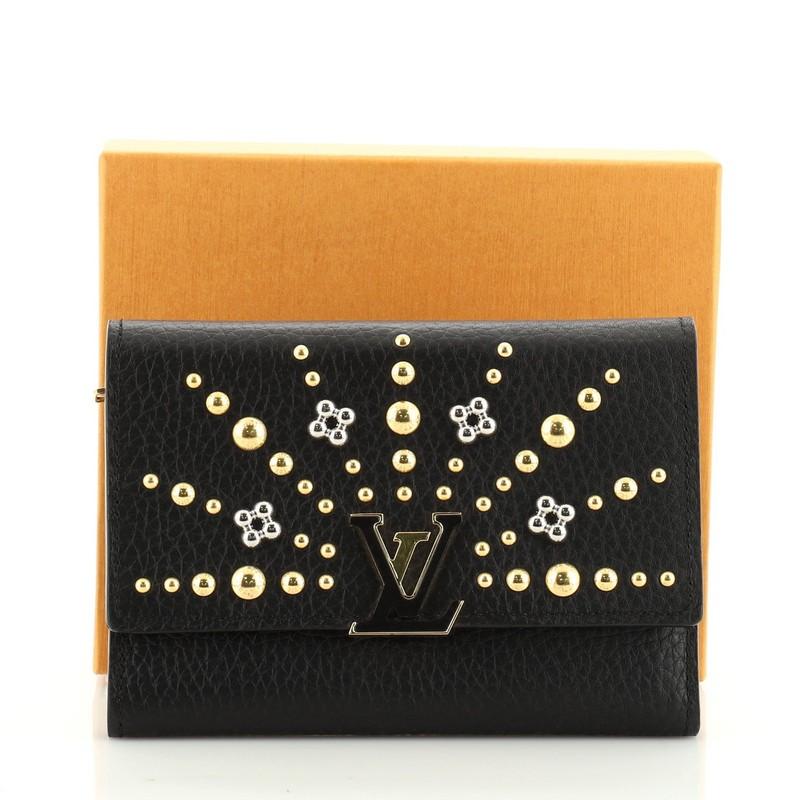 Louis Vuitton Capucines Compact Wallet Embellished Leather at 