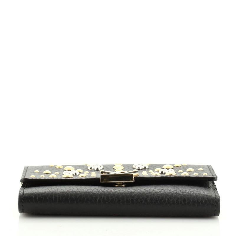 Louis Vuitton Capucines Compact Wallet Embellished Leather In Good Condition In NY, NY