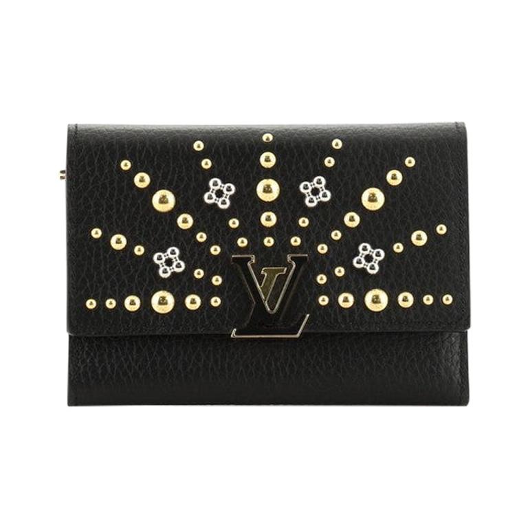 Louis Vuitton Capucines Compact Wallet Embellished Leather