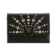 Louis Vuitton Capucines Compact Wallet Embellished Leather