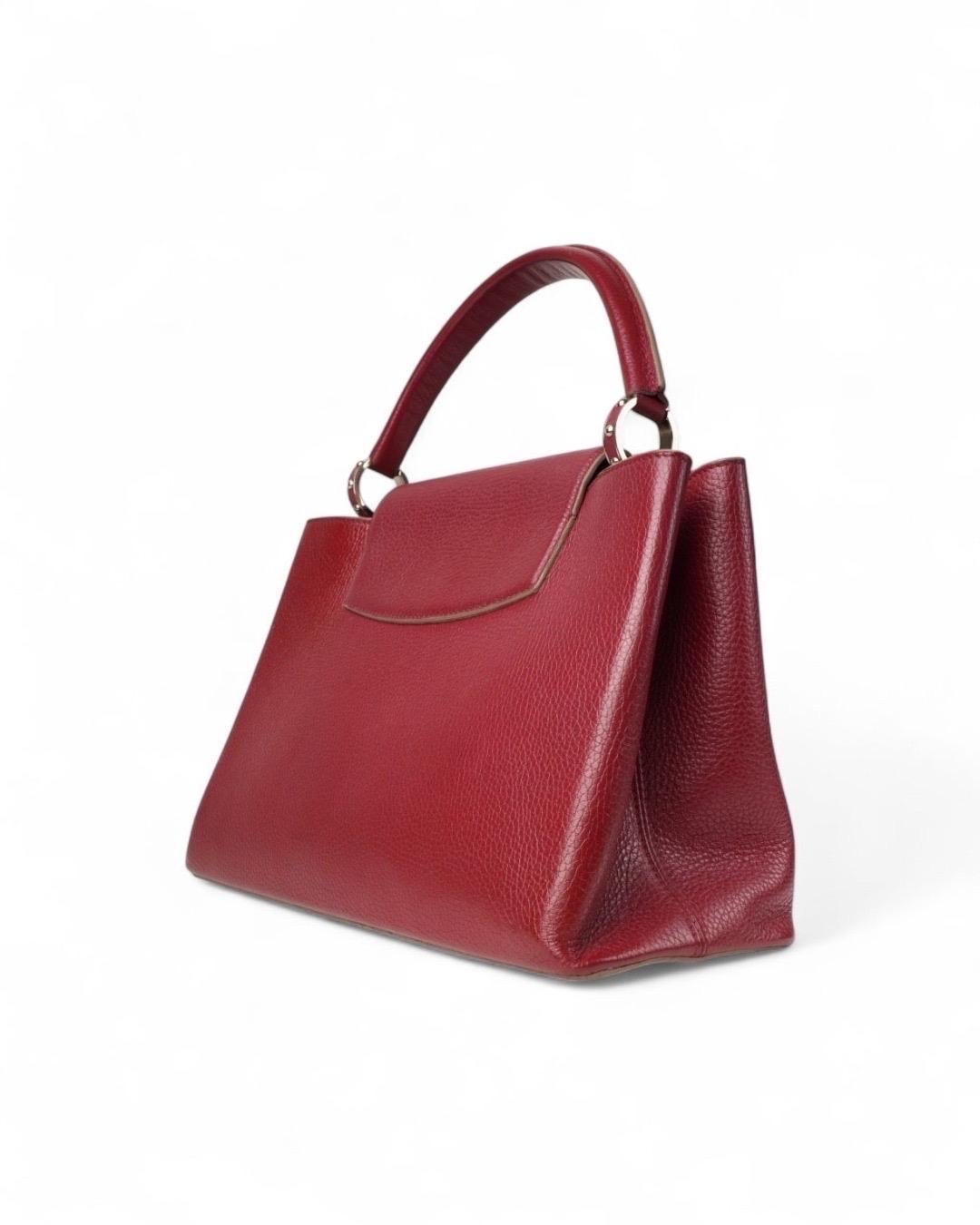 Louis Vuitton Capucines GM Martellata Rossa Bon état - En vente à Torre Del Greco, IT