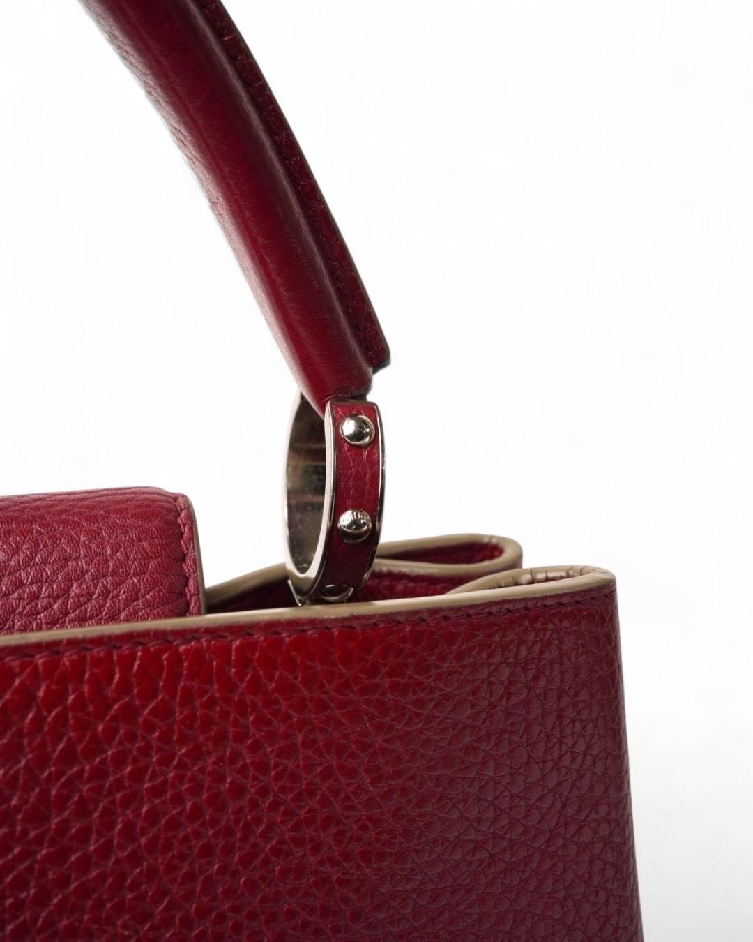 Louis Vuitton Capucines GM Martellata Rossa en vente 3