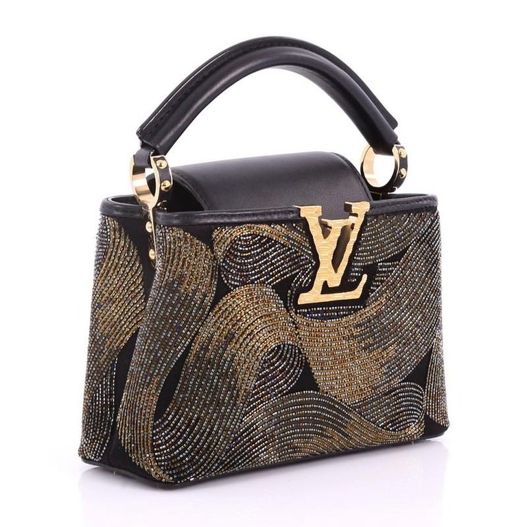 Louis Vuitton Capucines Handbag Beaded Leather Mini at 1stDibs  louis  vuitton beaded bag, beaded louis vuitton bag, lv beaded bag