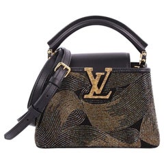 Louis Vuitton Capucines Handbag Beaded Leather Mini