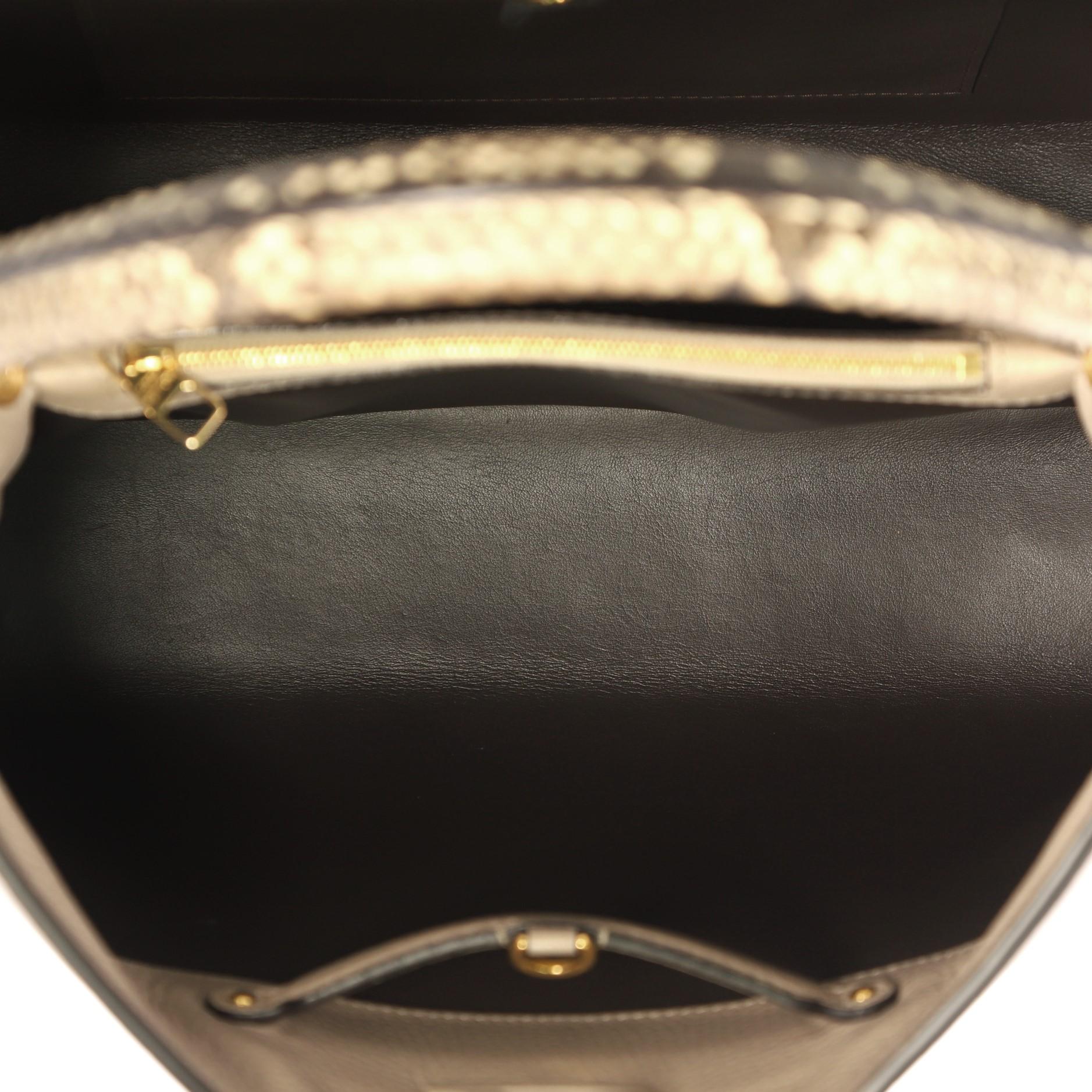 Women's or Men's Louis Vuitton Capucines Handbag Leather and Python MM
