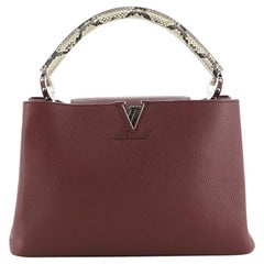 Louis Vuitton Capucines Handbag Leather and Python MM
