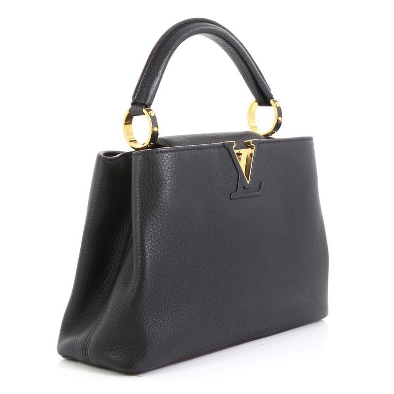 Black Louis Vuitton Capucines Handbag Leather BB 