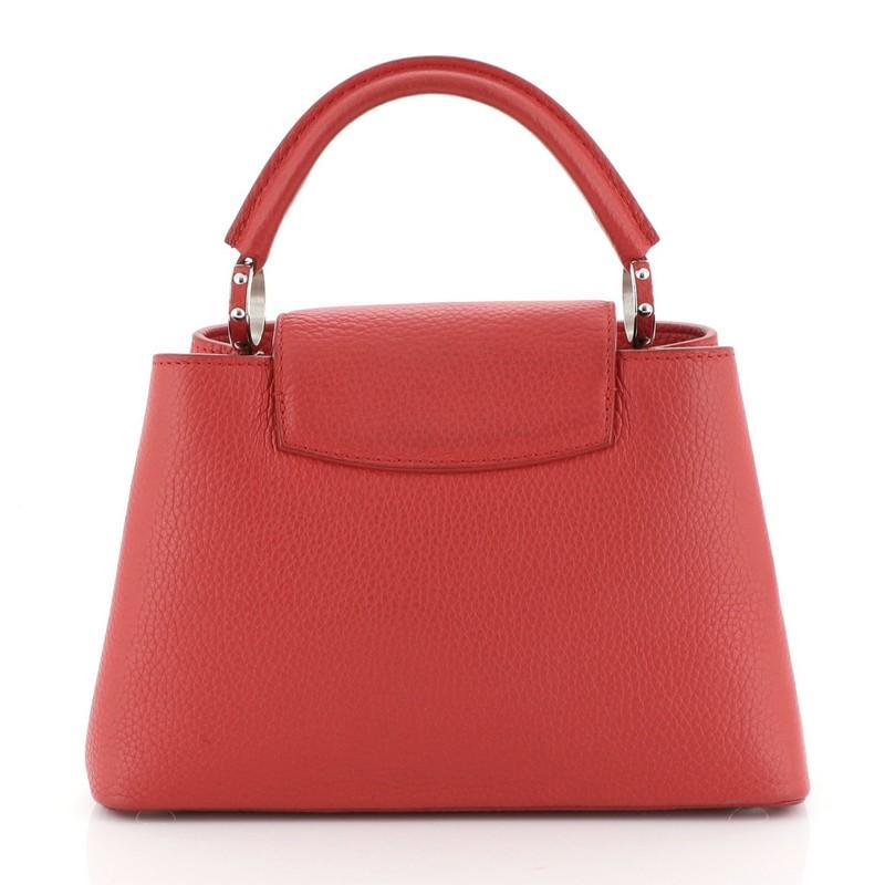 Red Louis Vuitton Capucines Handbag Leather BB 