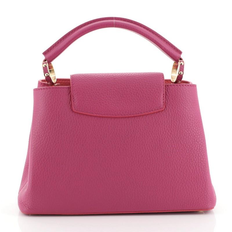Pink Louis Vuitton Capucines Handbag Leather BB