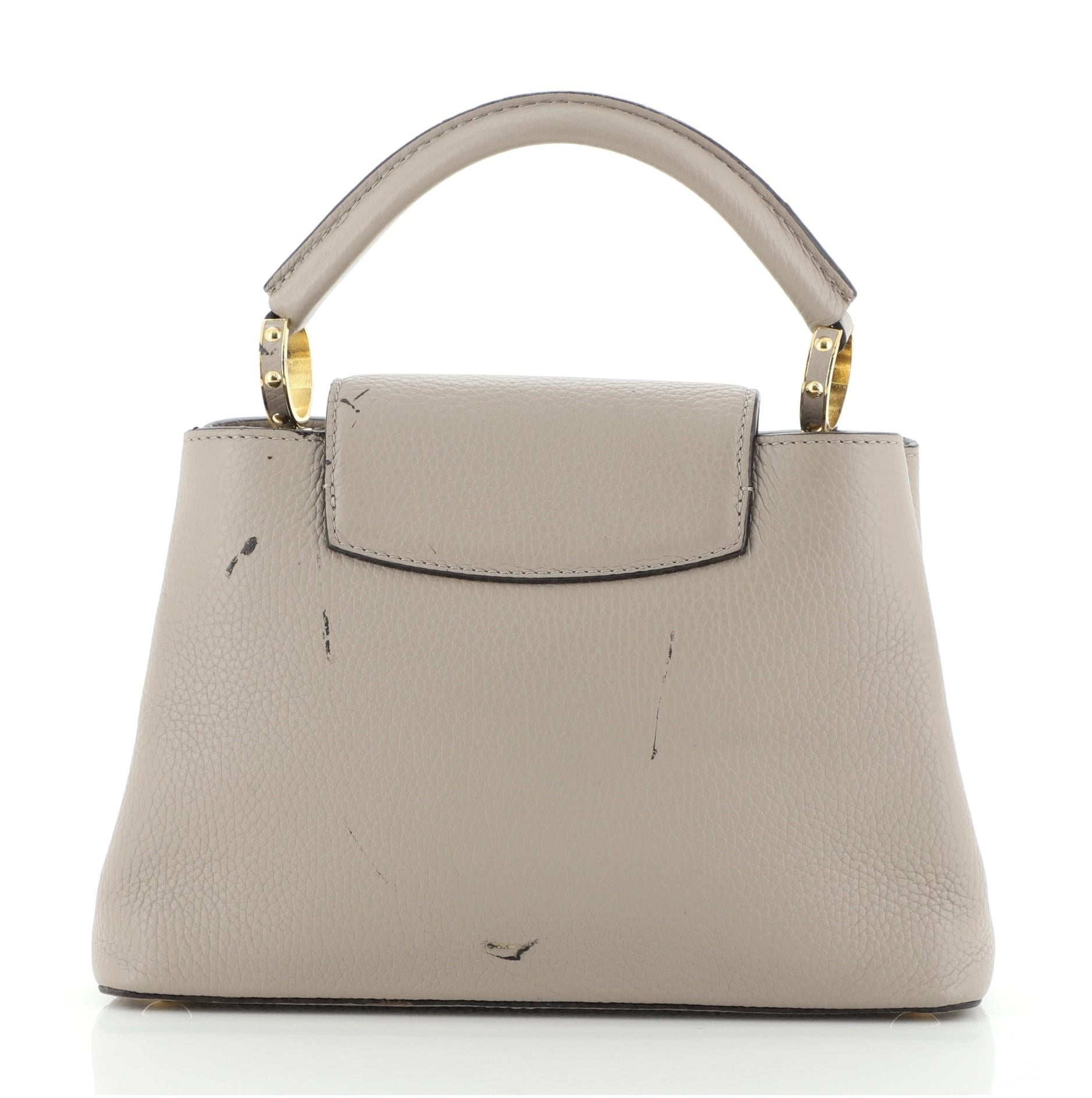 Brown Louis Vuitton Capucines Handbag Leather BB