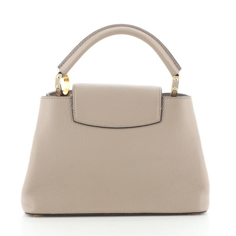 Beige Louis Vuitton Capucines Handbag Leather BB