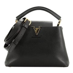 Louis Vuitton Black Leather Capucines BB Bag at 1stDibs