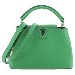 WB! Louis Vuitton 'Capucines BB Galet' Leather Top Handle Bag W/ Strap –  The Little Bird