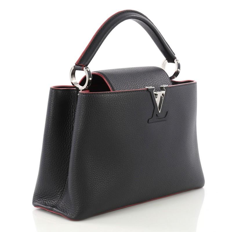 Black Louis Vuitton Capucines Handbag Leather PM