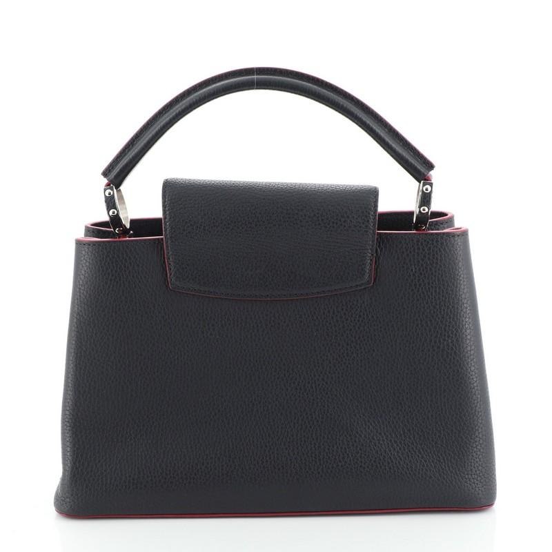 Black Louis Vuitton Capucines Handbag Leather PM