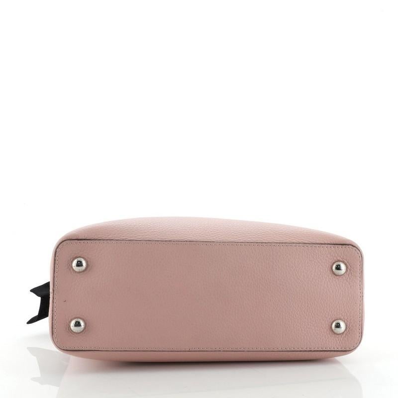 Brown Louis Vuitton Capucines Handbag Leather PM