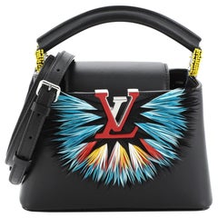 Louis Vuitton Capucines Handbag Leather with Feathers Mini