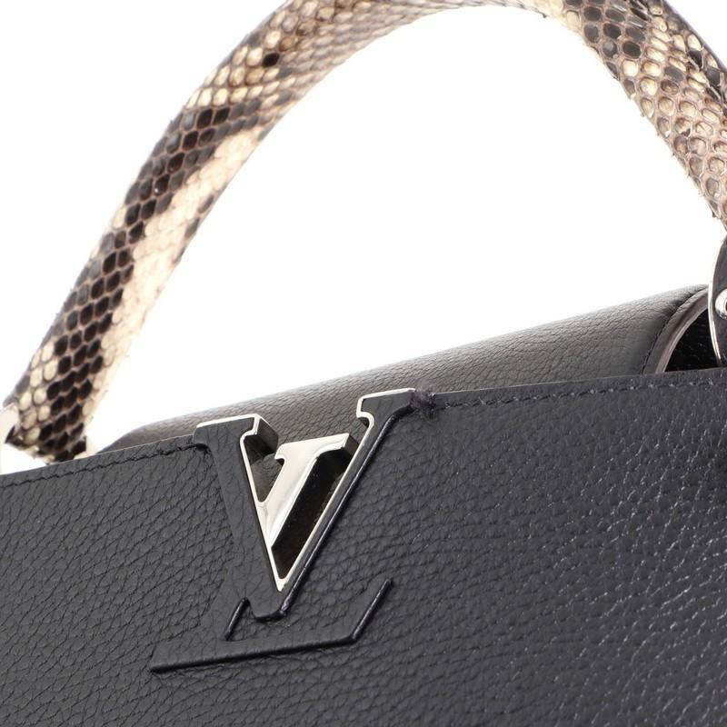Women's Louis Vuitton Capucines Handbag Leather with Python PM