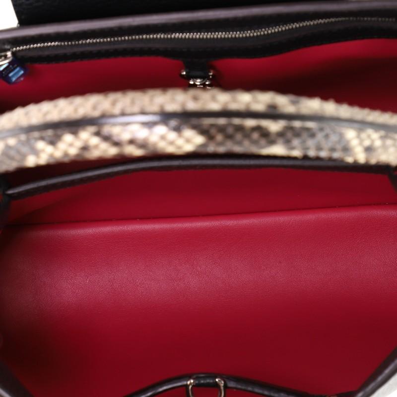 Louis Vuitton Capucines Handbag Leather with Python PM 1