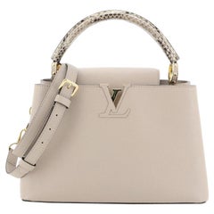 Louis Vuitton Capucines Handtasche aus Leder mit Python PM