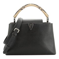 Louis Vuitton Capucines Handbag Leather With Python PM