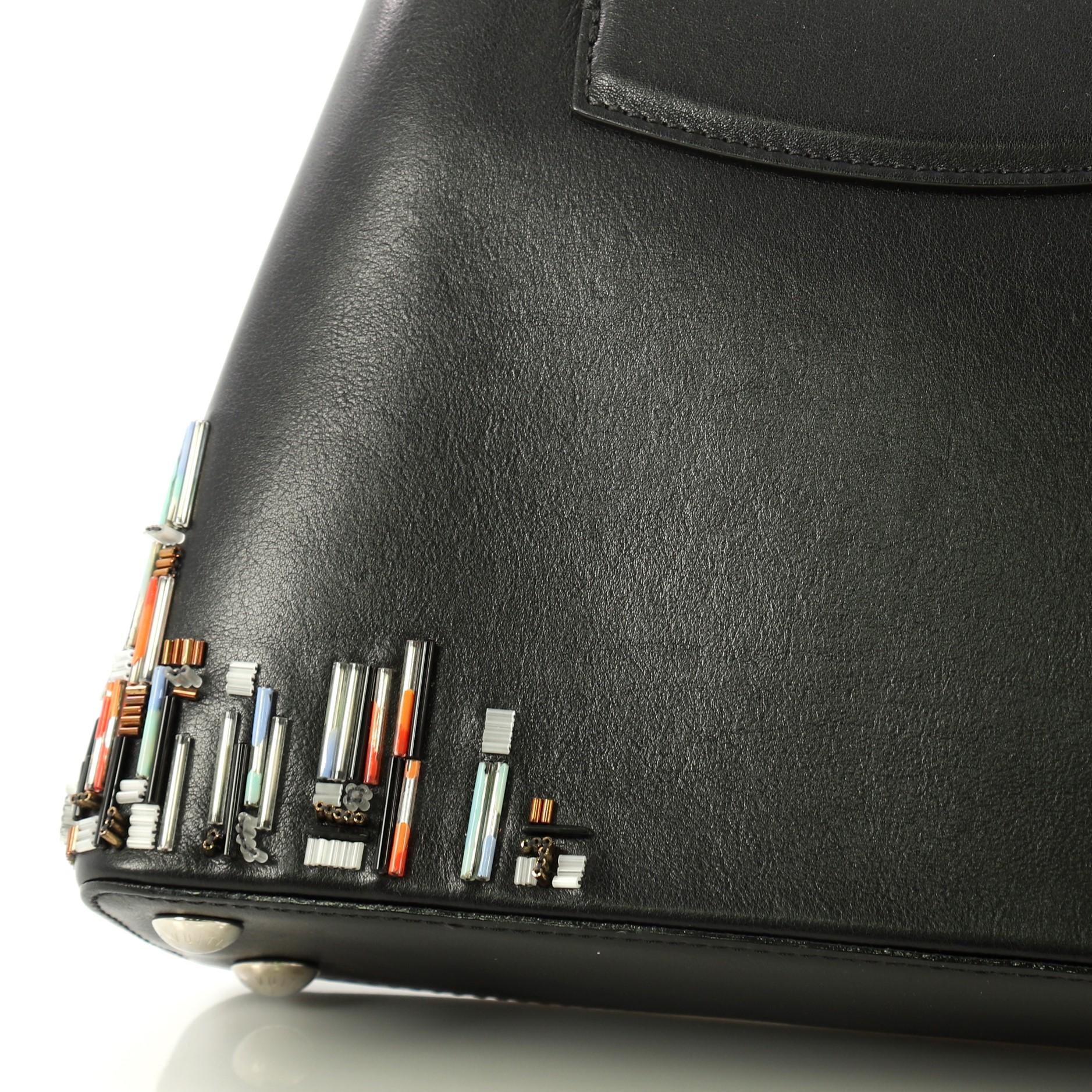Black Louis Vuitton Capucines Handbag Limited Edition City Beaded Leather BB
