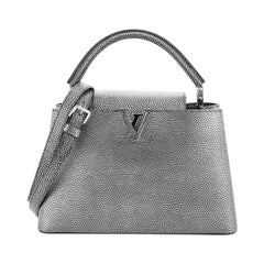 Louis Vuitton Capucines Handbag Metallic Leather PM