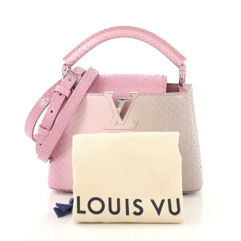 Louis Vuitton Iridescent Pink Python Mini Capucines