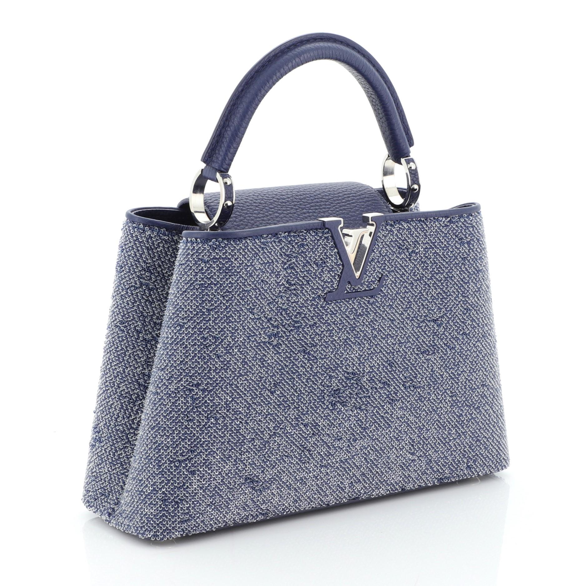 Gray Louis Vuitton Capucines Handbag Sequins BB